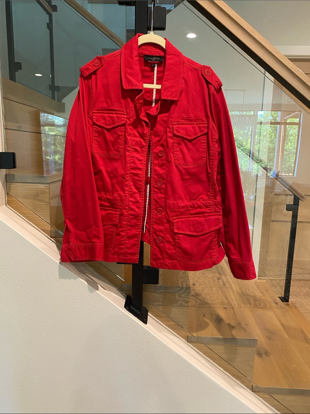 Talbots Bright Red Field Jacket